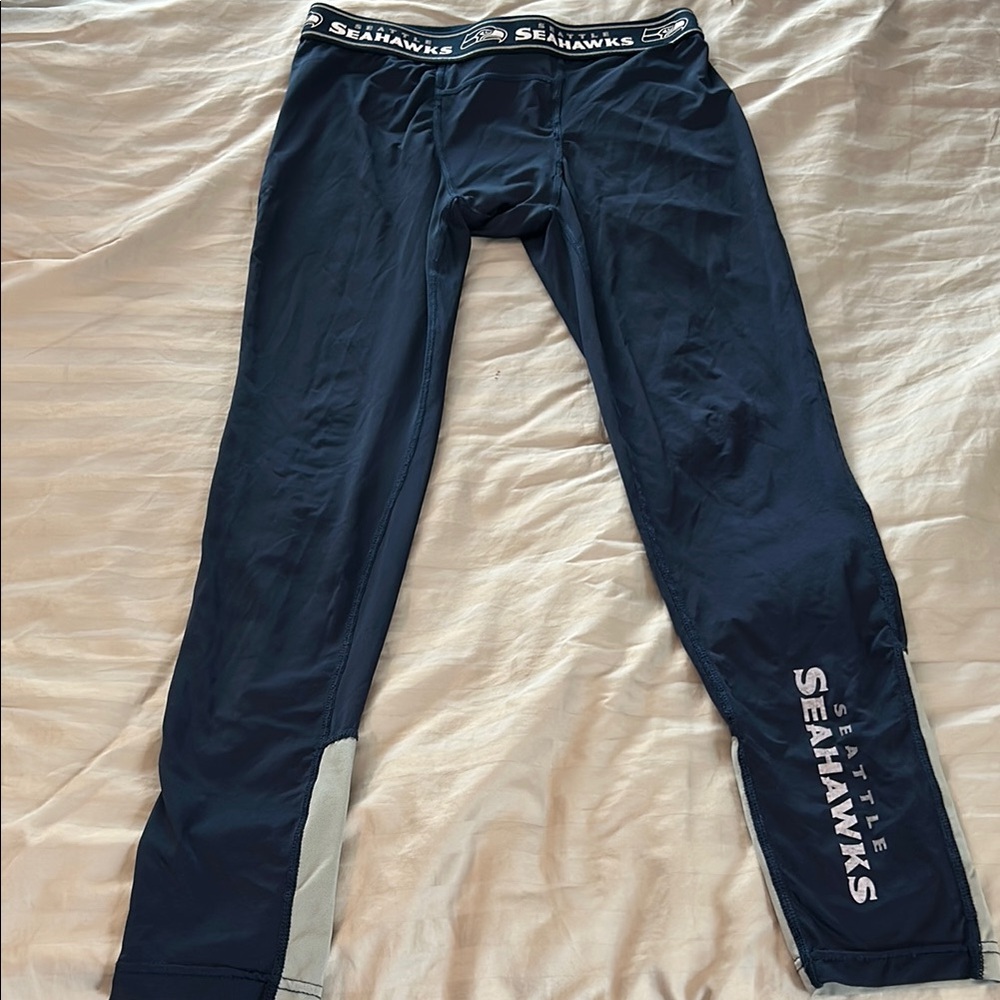 Seattle Seahawks Boys Navy Leggings